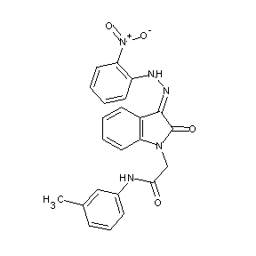ST009922 N-(3-methylphenyl)-2-(3-{[(2-nitrophenyl)amino]azamethylene}-2-oxobenzo[d]azol inyl)acetamide