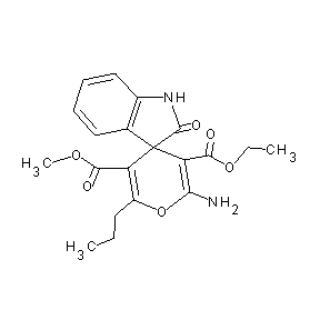 ST011321 ethyl 2-amino-5-(methoxycarbonyl)-8-oxo-6-propylspiro[4H-pyran-4,3'-indoline]- 3-carboxylate