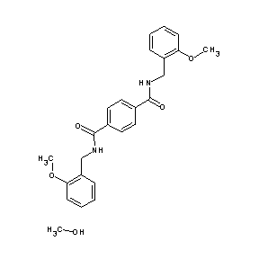 ST011883 N-[(2-methoxyphenyl)methyl](4-{N-[(2-methoxyphenyl)methyl]carbamoyl}phenyl)car boxamide, methanol