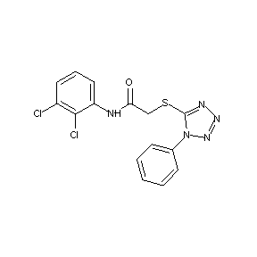 ST012135 N-(2,3-dichlorophenyl)-2-(1-phenyl(1,2,3,4-tetraazol-5-ylthio))acetamide