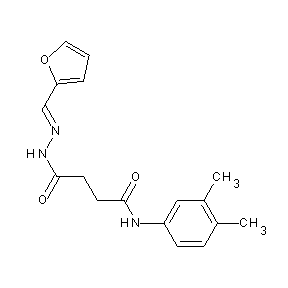 ST014514 N'-((1E)-2-(2-furyl)-1-azavinyl)-N-(3,4-dimethylphenyl)butane-1,4-diamide