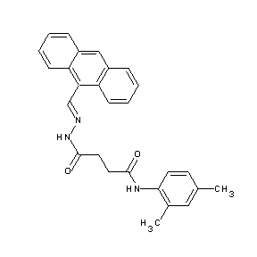 ST014519 N'-((1E)-2-(9-anthryl)-1-azavinyl)-N-(2,4-dimethylphenyl)butane-1,4-diamide