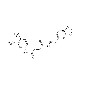 ST014579 N'-((1E)-2-(2H-benzo[3,4-d]1,3-dioxolan-5-yl)-1-azavinyl)-N-(3,4-dimethylpheny l)butane-1,4-diamide