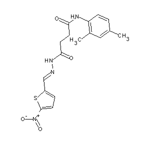 ST014583 N'-[(1E)-2-(5-nitro(2-thienyl))-1-azavinyl]-N-(2,4-dimethylphenyl)butane-1,4-d iamide