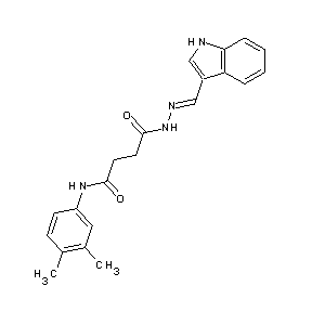 ST014593 N'-((1E)-2-indol-3-yl-1-azavinyl)-N-(3,4-dimethylphenyl)butane-1,4-diamide