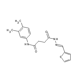 ST014601 N'-((1E)-2-(2-thienyl)-1-azavinyl)-N-(3,4-dimethylphenyl)butane-1,4-diamide