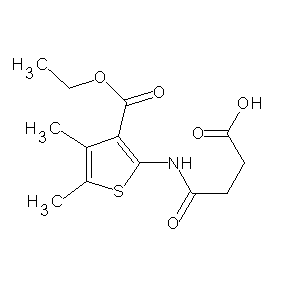 ST014665 3-{N-[3-(ethoxycarbonyl)-4,5-dimethyl-2-thienyl]carbamoyl}propanoic acid