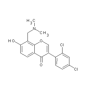 ST014848 3-(2,4-dichlorophenyl)-8-[(dimethylamino)methyl]-7-hydroxychromen-4-one