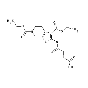 ST015374 3-{N-[3,6-bis(ethoxycarbonyl)-4,5,6,7-tetrahydrothiopheno[2,3-c]pyridin-2-yl]c arbamoyl}propanoic acid