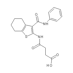 ST015553 3-{N-[3-(N-phenylcarbamoyl)-4,5,6,7-tetrahydrobenzo[b]thiophen-2-yl]carbamoyl} propanoic acid