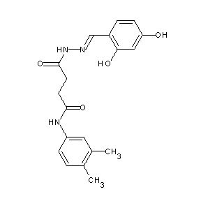 ST016158 N'-[(1E)-2-(2,4-dihydroxyphenyl)-1-azavinyl]-N-(3,4-dimethylphenyl)butane-1,4- diamide