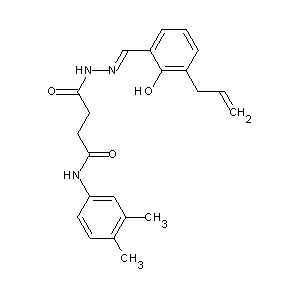 ST016586 N'-[(1E)-2-(2-hydroxy-3-prop-2-enylphenyl)-1-azavinyl]-N-(3,4-dimethylphenyl)b utane-1,4-diamide