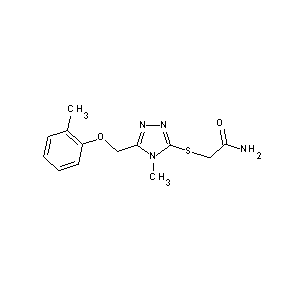 ST016933 2-{4-methyl-5-[(2-methylphenoxy)methyl]-1,2,4-triazol-3-ylthio}acetamide