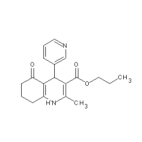 ST017250 propyl 2-methyl-5-oxo-4-(3-pyridyl)-1,4,6,7,8-pentahydroquinoline-3-carboxylat e