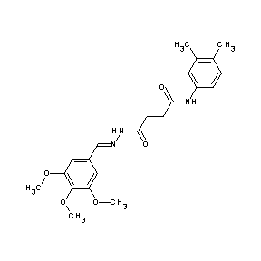ST017363 N'-[(1E)-2-(3,4,5-trimethoxyphenyl)-1-azavinyl]-N-(3,4-dimethylphenyl)butane-1 ,4-diamide