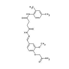 ST017365 N'-{(1E)-2-[4-(carbamoylmethoxy)-3-methoxyphenyl]-1-azavinyl}-N-(2,4-dimethylp henyl)butane-1,4-diamide