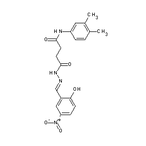 ST017371 N'-[(1E)-2-(2-hydroxy-5-nitrophenyl)-1-azavinyl]-N-(3,4-dimethylphenyl)butane- 1,4-diamide