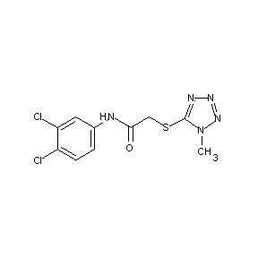 ST018989 N-(3,4-dichlorophenyl)-2-(1-methyl(1,2,3,4-tetraazol-5-ylthio))acetamide