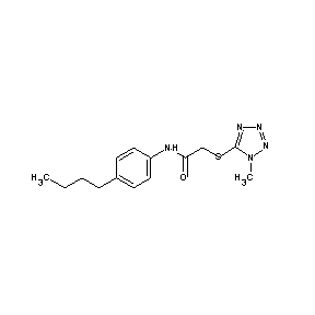 ST018996 N-(4-butylphenyl)-2-(1-methyl(1,2,3,4-tetraazol-5-ylthio))acetamide