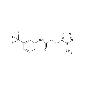ST019004 2-(1-methyl(1,2,3,4-tetraazol-5-ylthio))-N-[3-(trifluoromethyl)phenyl]acetamid e