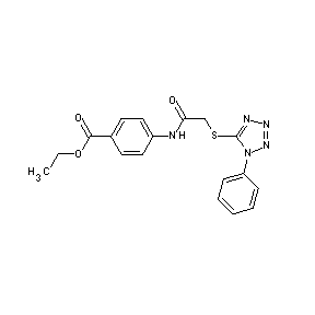 ST019028 ethyl 4-[2-(1-phenyl-1,2,3,4-tetraazol-5-ylthio)acetylamino]benzoate