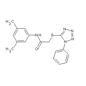 ST019107 N-(3,5-dimethylphenyl)-2-(1-phenyl(1,2,3,4-tetraazol-5-ylthio))acetamide