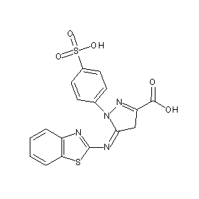 ST019413 5-(benzothiazol-2-ylazamethylene)-1-(4-sulfophenyl)-2-pyrazoline-3-carboxylic acid