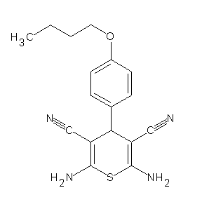 ST020721 2,6-diamino-4-(4-butoxyphenyl)-4H-thiin-3,5-dicarbonitrile