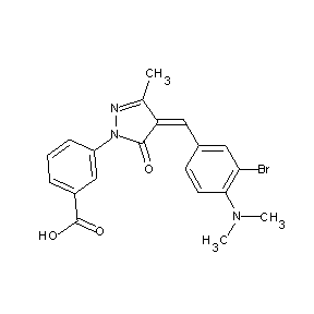 ST021175 3-(4-{[4-(dimethylamino)-3-bromophenyl]methylene}-3-methyl-5-oxo-1,2-diazoliny l)benzoic acid