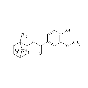 ST023225 1,7,7-trimethylbicyclo[2.2.1]hept-2-yl 4-hydroxy-3-methoxybenzoate