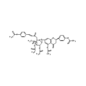 ST024698 Peracetate Naringenin-7-O-beta-D-(6'-O-para-kumaroil)-glucoside.