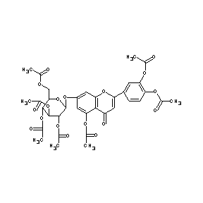 ST024700 2-(3,4-diacetyloxyphenyl)-4-oxo-7-[3,4,5-triacetyloxy-6-(acetyloxymethyl)(2H-3 ,4,5,6-tetrahydropyran-2-yloxy)]chromen-5-yl acetate