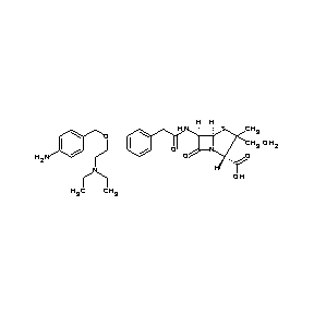ST024776 (2S,5R,6R)-3,3-dimethyl-7-oxo-6-(2-phenylacetylamino)-4-thia-1-azabicyclo[3.2. 0]heptane-2-carboxylic acid, {2-[(4-aminophenyl)methoxy]ethyl}diethylamine, hy drate