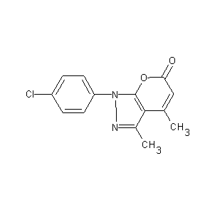 ST025622 1-(4-chlorophenyl)-3,4-dimethylpyrano[5,6-d]pyrazol-6-one