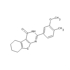 ST026489 2-(3-methoxy-4-methylphenyl)-3,5,6,7,8-pentahydrobenzo[b]thiopheno[2,3-d]pyrim idin-4-one