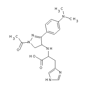 ST026766 2-({1-acetyl-3-[4-(dimethylamino)phenyl](2-pyrazolin-4-yl)}amino)-3-imidazol-4 -ylpropanoic acid