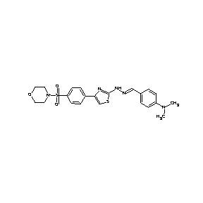 ST027025 4-({4-[2-({(1E)-2-[4-(dimethylamino)phenyl]-1-azavinyl}amino)-1,3-thiazol-4-yl ]phenyl}sulfonyl)morpholine
