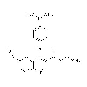 ST029856 ethyl 4-{[4-(dimethylamino)phenyl]amino}-6-methoxyquinoline-3-carboxylate