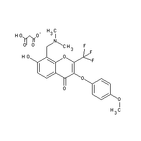 ST030534 8-[(dimethylamino)methyl]-7-hydroxy-3-(4-methoxyphenoxy)-2-(trifluoromethyl)ch romen-4-one, propanedioic acid