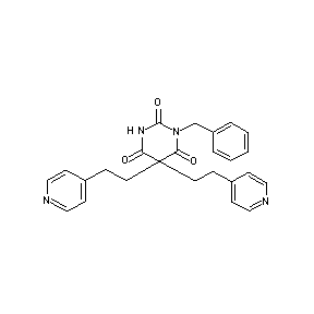 ST030579 5,5-bis(2-(4-pyridyl)ethyl)-1-benzyl-1,3,5-trihydropyrimidine-2,4,6-trione