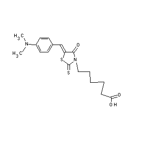 ST031760 6-(5-{[4-(dimethylamino)phenyl]methylene}-4-oxo-2-thioxo-1,3-thiazolidin-3-yl) hexanoic acid