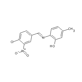 ST035716 2-[(1E)-2-(4-chloro-3-nitrophenyl)-1-azavinyl]-5-methylphenol