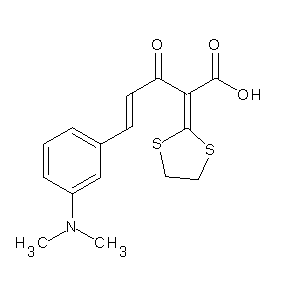 ST036849 (4E)-5-[3-(dimethylamino)phenyl]-2-(1,3-dithiolan-2-ylidene)-3-oxopent-4-enoic acid