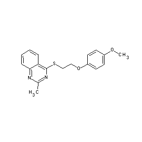 ST037509 1-methoxy-4-[2-(2-methylquinazolin-4-ylthio)ethoxy]benzene