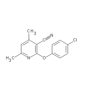 ST038205 2-(4-chlorophenoxy)-4,6-dimethylpyridine-3-carbonitrile
