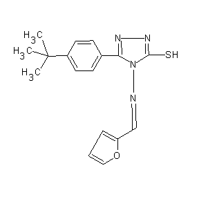 ST041398 4-((1E)-2-(2-furyl)-1-azavinyl)-5-[4-(tert-butyl)phenyl]-1,2,4-triazole-3-thio l