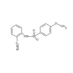 ST043418 2-{[(4-methoxyphenyl)sulfonyl]amino}benzenecarbonitrile