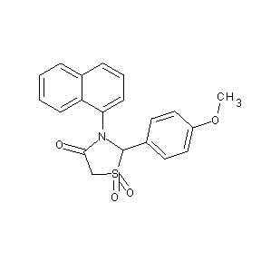ST044370 2-(4-methoxyphenyl)-3-naphthyl-1,3-thiazolidine-1,1,4-trione