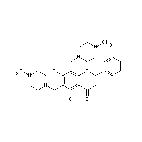 ST044433 6,8-bis[(4-methylpiperazinyl)methyl]-5,7-dihydroxy-2-phenylchromen-4-one