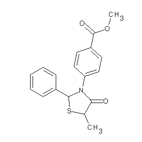 ST044638 methyl 4-(5-methyl-4-oxo-2-phenyl-1,3-thiazolidin-3-yl)benzoate